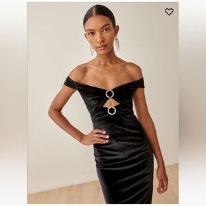 Reformation Lantern Velvet Dress NWT